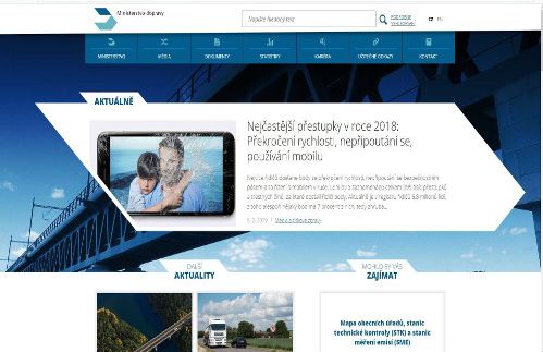 Web Ministerstva dopravy ČR