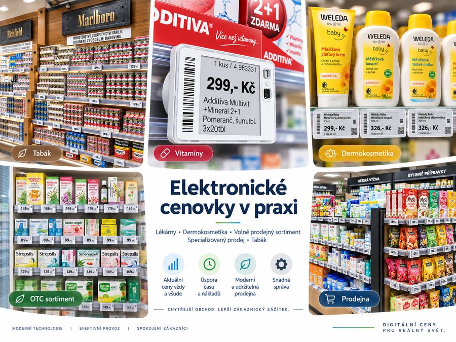 Elektronické cenovky v praxi — lékárny, dermokosmetika, prodejny